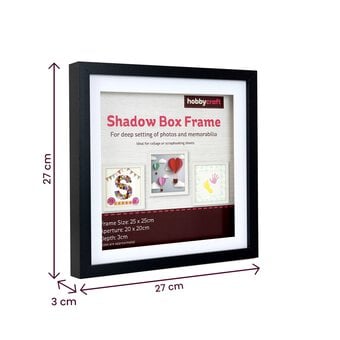 Black Shadow Box Frame 25cm x 25cm image number 3