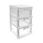 White Storage Tower with Wheels 3 Drawers image number 1