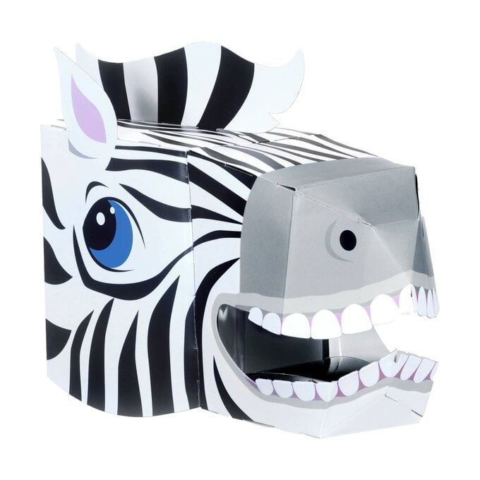 Make a 3D Zebra Head Mask Kit image number 1