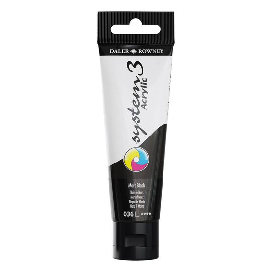 Daler-Rowney System3 Mars Black Acrylic Paint 59ml