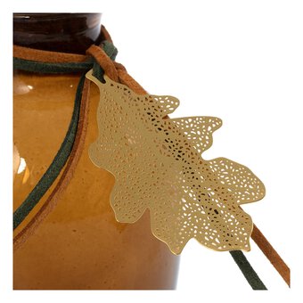 Maple Leaf Glass Vase 13cm