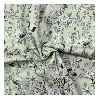 V&A Pressed in Time Trailing Leaves Cotton Fabric by the Metre