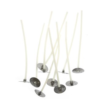 House of Crafts Pre-Waxed Paraffin Wick Assemblies 80mm 10 Pack