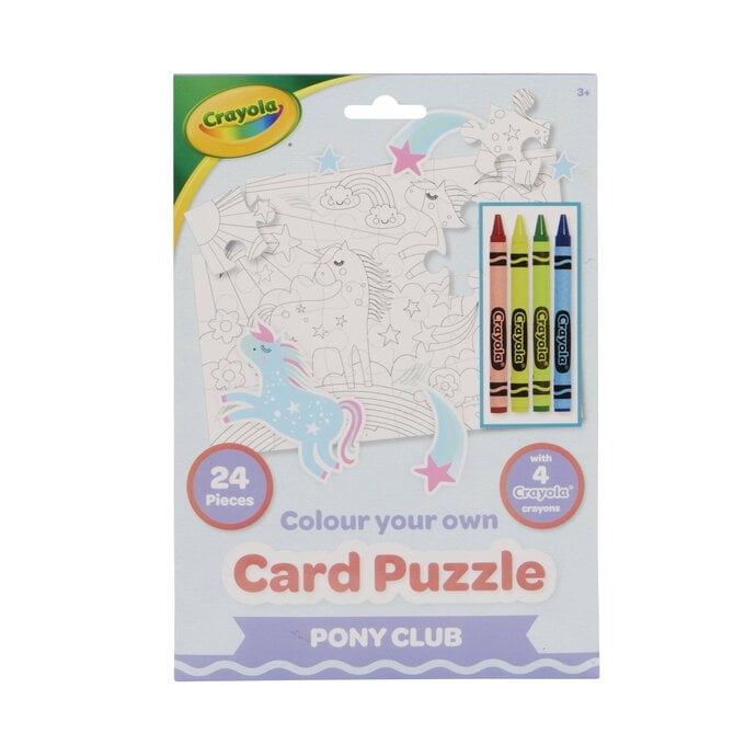 Crayola Colour Your Own Pony Club Card Puzzle image number 1
