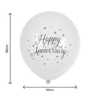Happy Anniversary Latex Balloons 10 Pack