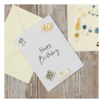40th Birthday Milestone Stickers