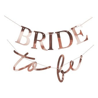 Ginger Ray Rose Gold Bride to Be Bunting 1.5m