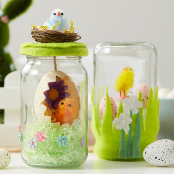 How to Make an Easter Scene Jar
