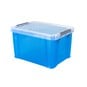Whitefurze Allstore 5 Litre Transparent Blue Storage Box image number 1