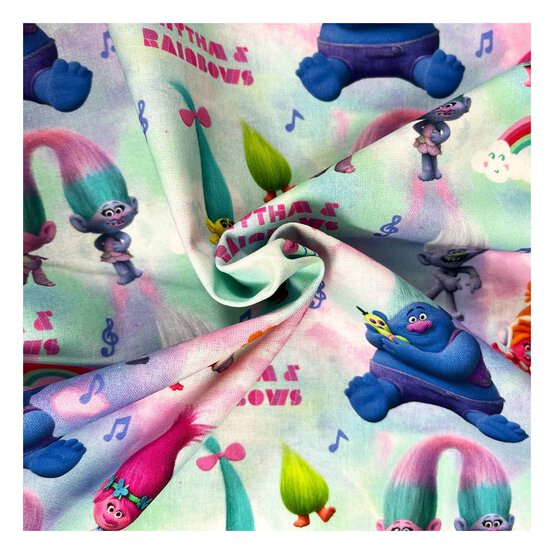 Trolls Snack Pack Cotton Fabric by the Metre image number 1
