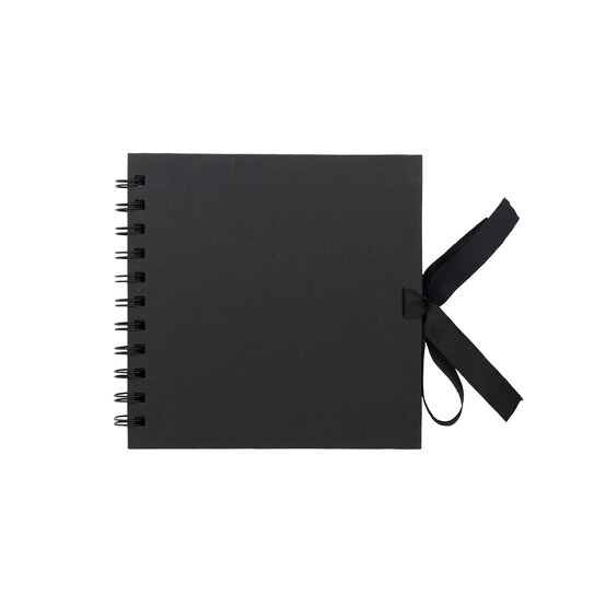 Spiral Bound Black Scrapbook 6 x 6 Inches image number 1