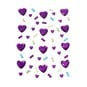 Adhesive Purple Heart Confetti Gems image number 1