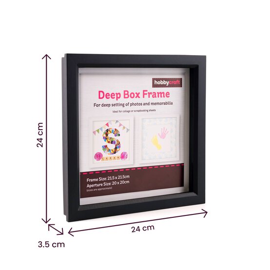 Black Deep Box Frame 20cm x 20cm image number 4