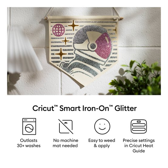 Cricut Frog Prince Glitter Smart Iron-On 13 x 12 Inches 3 Pack image number 5
