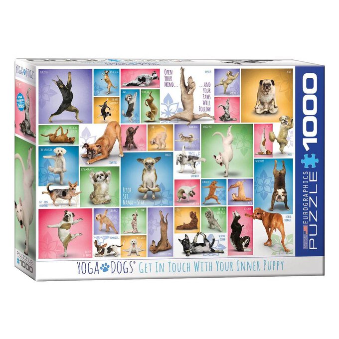 Eurographics Yoga Dogs Jigsaw Puzzle 1000 Pieces image number 1