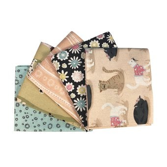 Artisan Cats and Dogs Cotton Fat Quarters 5 Pack