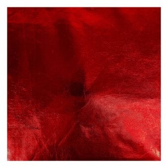 Red Slinky Foil Fabric by the Metre
