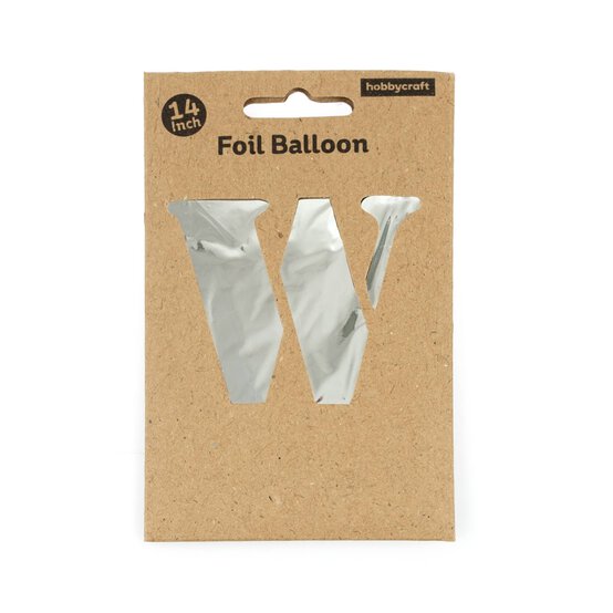 Silver Foil Letter W Balloon image number 3