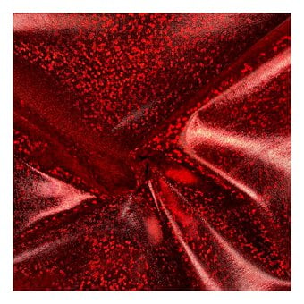 Red Hologram Foil Fabric by the Metre