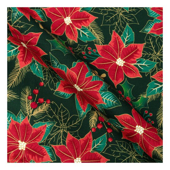 Holly and Poinsettia Fat Quarters 5 Pack image number 4