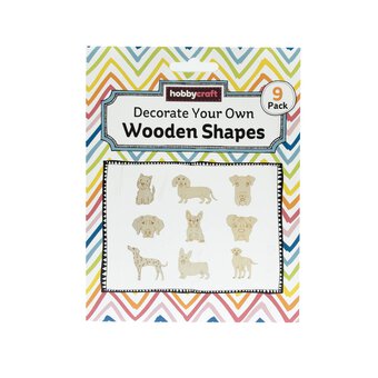 Decorate Your Own Dog Wooden Shapes 9 Pack image number 5