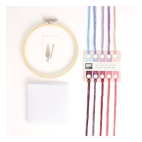 RSC Love with the Mind Cross Stitch Hoop Kit image number 3