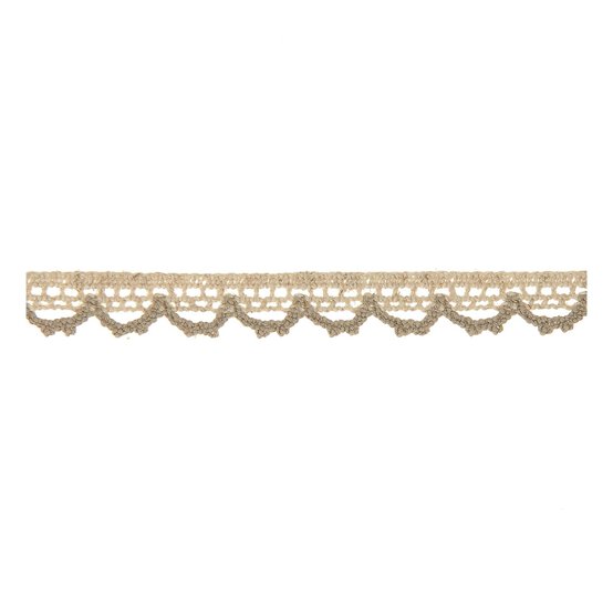 Linen Cotton 10mm Crochet Lace Trim by the Metre image number 1
