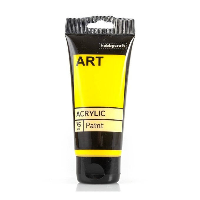 Primary Yellow Art Acrylic Paint 75ml image number 1