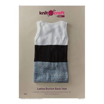 Knitcraft Ladies Button Back Vest Digital Pattern 0028
