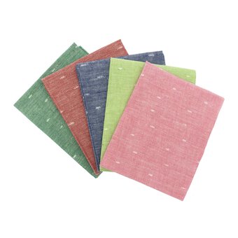 Slub Cotton Cotton Fat Quarters 5 Pack