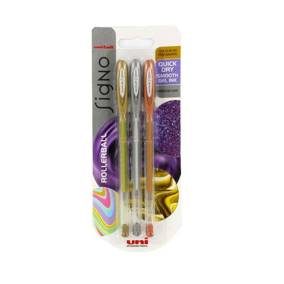 Uni Signo Gel Pens 3 Pack image number 1