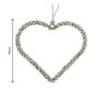 Silver Diamante Hanging Heart 10cm image number 5
