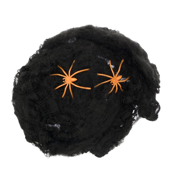 Black Spiderweb with Orange Spiders  image number 2
