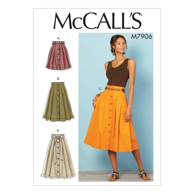 McCall’s Women’s Skirts Sewing Pattern M7906 (14-22) image number 1