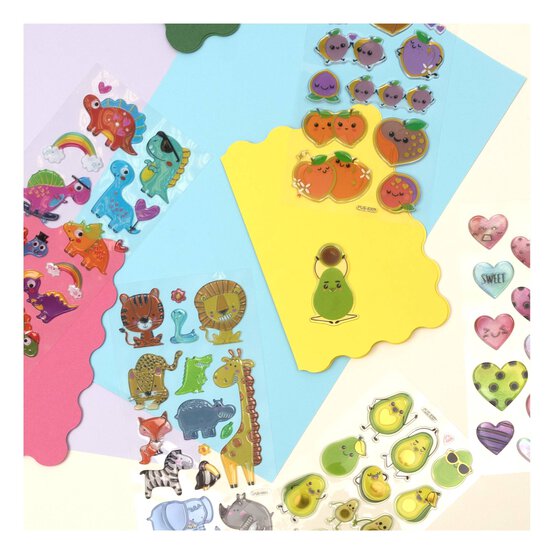 Patterned Heart Stickers image number 2