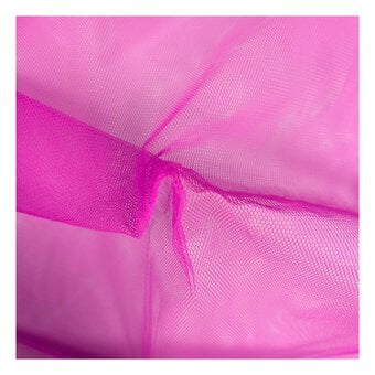Fluorescent Pink Nylon Dress Net Fabric by the Metre