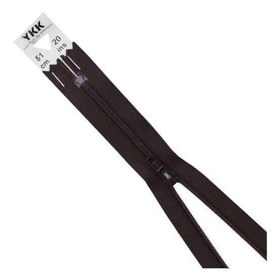 YKK Brown Dress and Skirt Zip 51cm image number 1