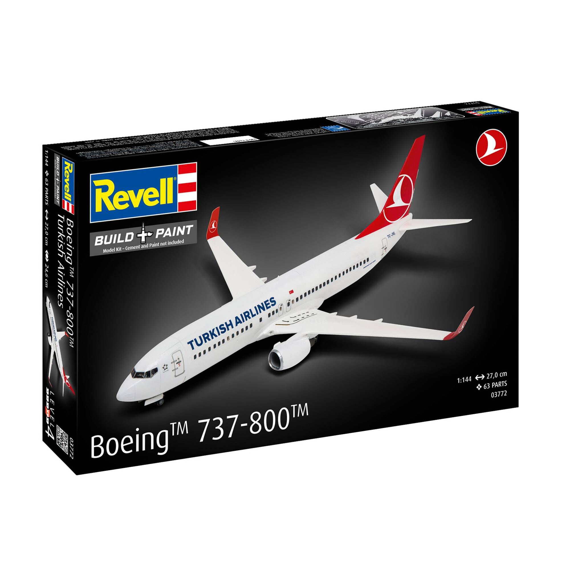 Revell Boeing 737-800 Turkish Airlines Model Kit 1:144 | Hobbycraft