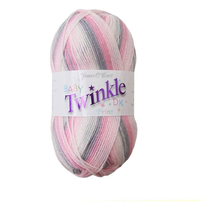 James C Brett Pink and Grey Baby Twinkle DK 100g image number 1