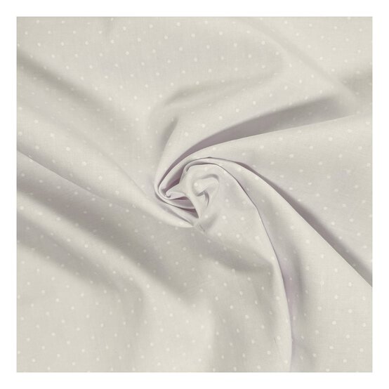 Cream Lacquer Spot Polycotton Fabric by the Metre image number 1