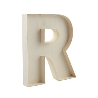 Wooden Fillable Letter R 22cm
