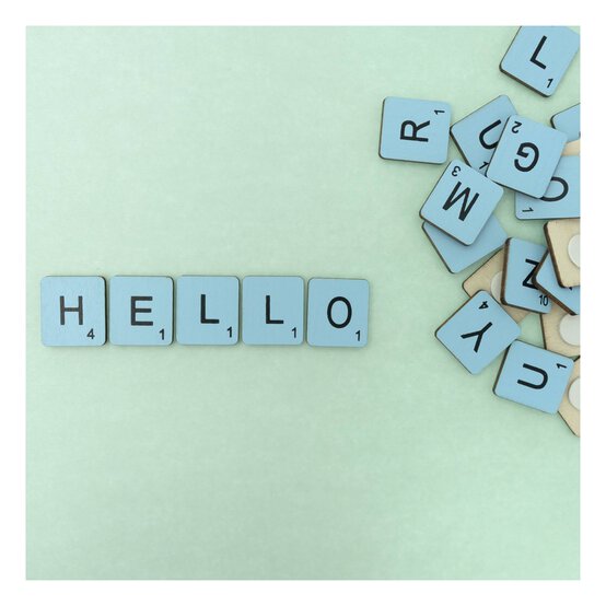 Black on Blue Letter Tiles 114 Pack image number 2