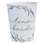 Ginger Ray Floral Team Bride Paper Cups 8 Pack image number 2