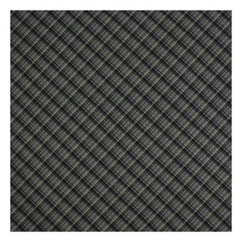 Robert Kaufman Black Metal Check Cotton Fabric by the Metre image number 2