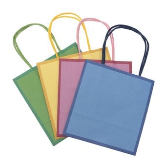 Mini Bright Paper Gift Bag 4 Pack 