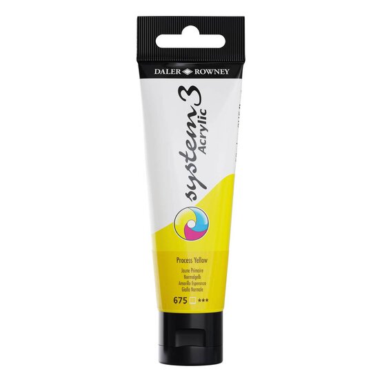 Daler-Rowney System3 Process Yellow Acrylic Paint 59ml image number 1