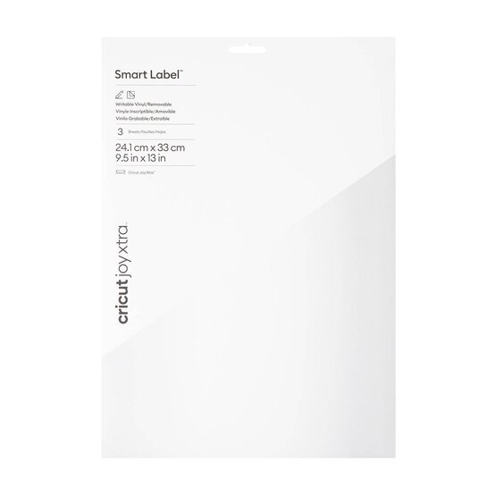 Cricut Joy Xtra Removable Smart Label Writable Vinyl 9.5 x 13 Inches 3 Pack image number 1