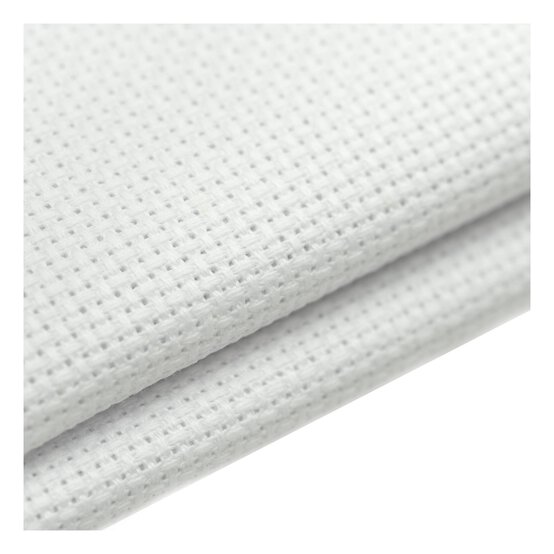 White 18 Count Aida Fabric 76cm x 91cm image number 2