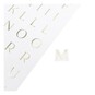 White and Gold Foiled Letter Stickers 2 Sheets image number 3
