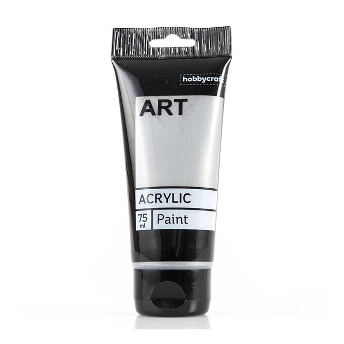 Silver Art Acrylic Paint 75ml image number 1